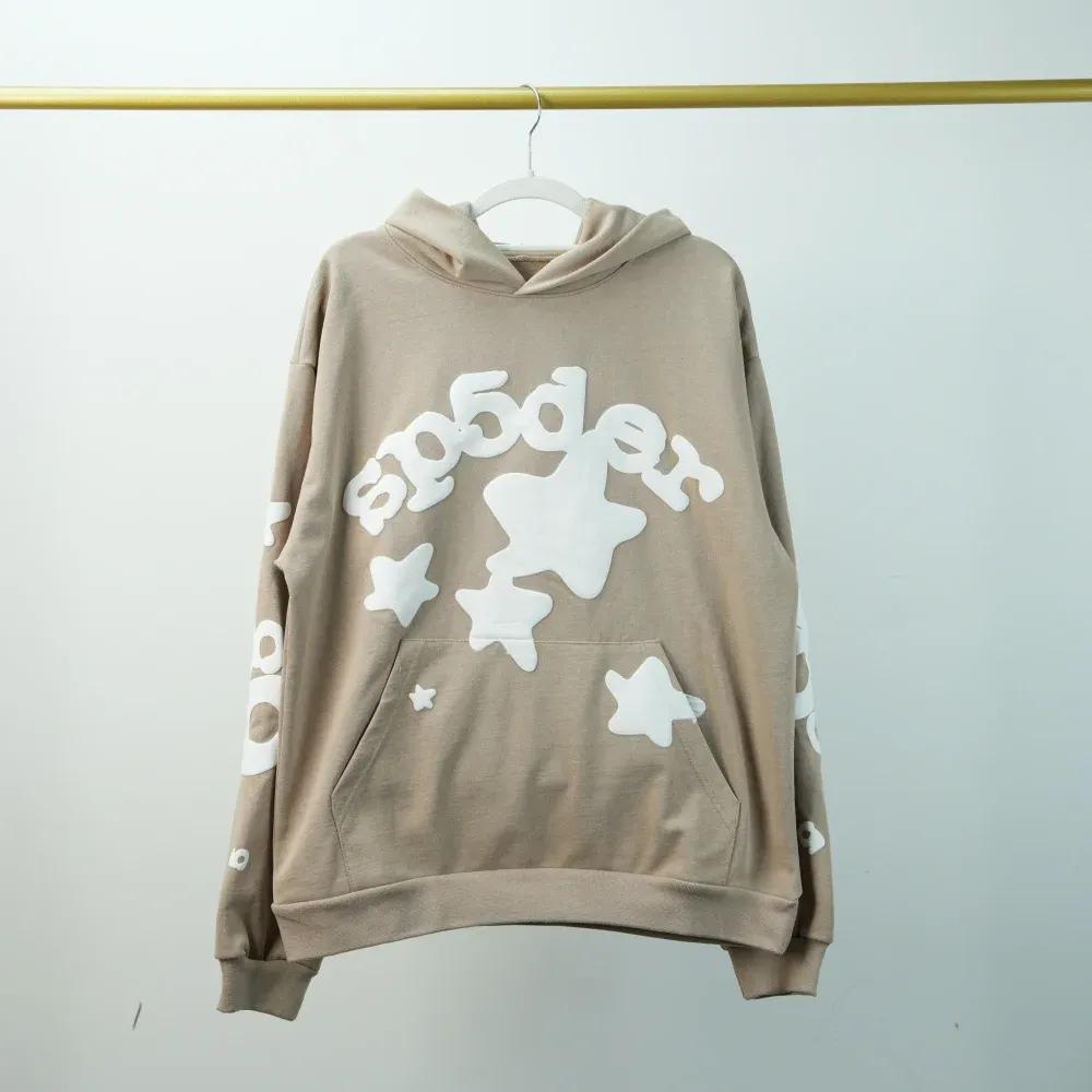 Sp5der Beluga Hoodie Light Brown